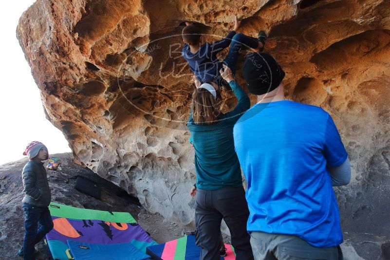 Bouldering in Hueco Tanks on 01/01/2020 with Blue Lizard Climbing and Yoga
Filename: SRM_20200101_1459110.jpg
Aperture: f/5.6
Shutter Speed: 1/250
Body: Canon EOS-1D Mark II
Lens: Canon EF 16-35mm f/2.8 L