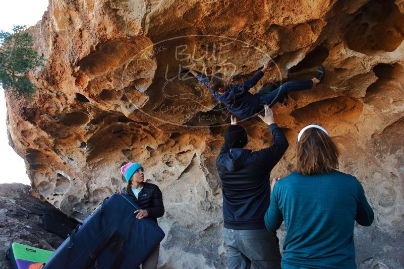 Bouldering in Hueco Tanks on 01/01/2020 with Blue Lizard Climbing and Yoga

Filename: SRM_20200101_1521530.jpg
Aperture: f/5.6
Shutter Speed: 1/250
Body: Canon EOS-1D Mark II
Lens: Canon EF 16-35mm f/2.8 L