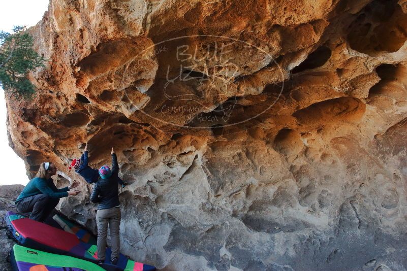 Bouldering in Hueco Tanks on 01/01/2020 with Blue Lizard Climbing and Yoga
Filename: SRM_20200101_1527120.jpg
Aperture: f/5.6
Shutter Speed: 1/250
Body: Canon EOS-1D Mark II
Lens: Canon EF 16-35mm f/2.8 L