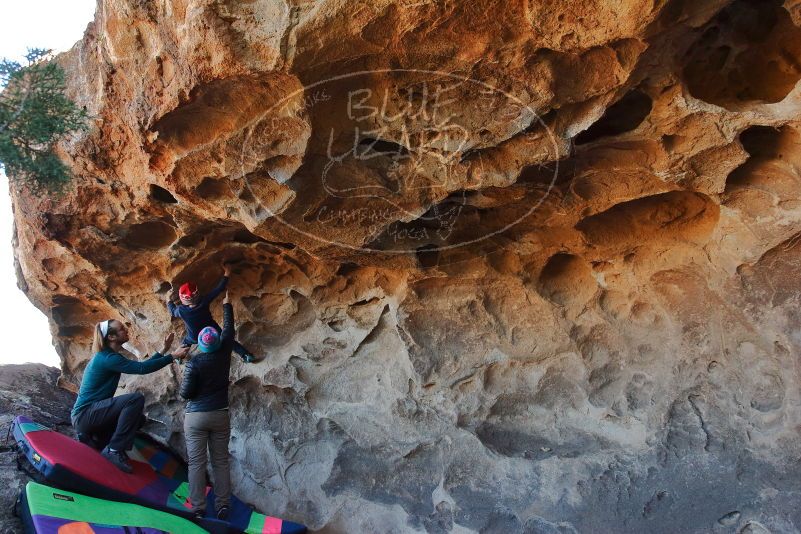 Bouldering in Hueco Tanks on 01/01/2020 with Blue Lizard Climbing and Yoga
Filename: SRM_20200101_1527240.jpg
Aperture: f/5.6
Shutter Speed: 1/250
Body: Canon EOS-1D Mark II
Lens: Canon EF 16-35mm f/2.8 L