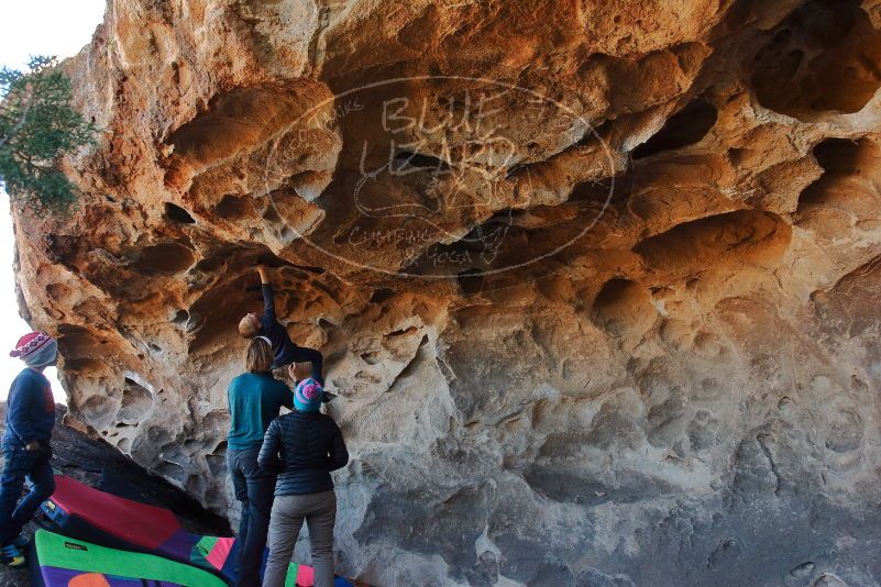 Bouldering in Hueco Tanks on 01/01/2020 with Blue Lizard Climbing and Yoga
Filename: SRM_20200101_1528530.jpg
Aperture: f/5.6
Shutter Speed: 1/250
Body: Canon EOS-1D Mark II
Lens: Canon EF 16-35mm f/2.8 L