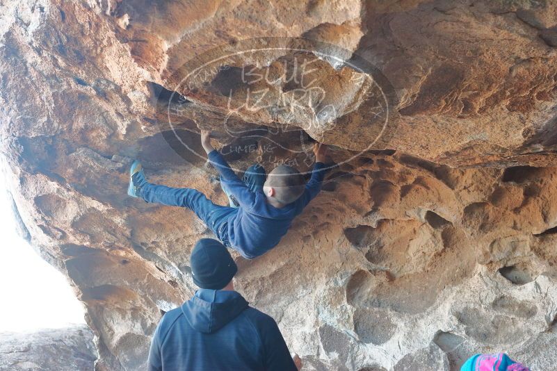 Bouldering in Hueco Tanks on 01/01/2020 with Blue Lizard Climbing and Yoga

Filename: SRM_20200101_1538420.jpg
Aperture: f/4.0
Shutter Speed: 1/250
Body: Canon EOS-1D Mark II
Lens: Canon EF 50mm f/1.8 II