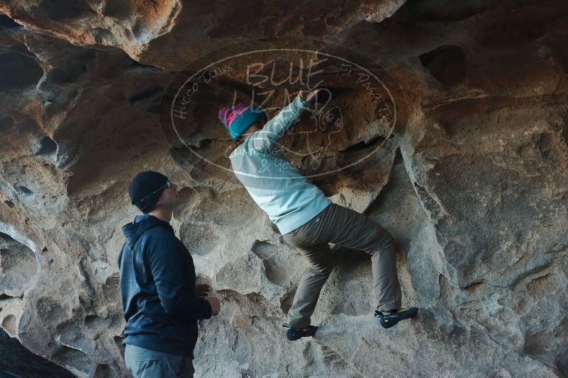 Bouldering in Hueco Tanks on 01/01/2020 with Blue Lizard Climbing and Yoga

Filename: SRM_20200101_1605400.jpg
Aperture: f/4.5
Shutter Speed: 1/250
Body: Canon EOS-1D Mark II
Lens: Canon EF 50mm f/1.8 II
