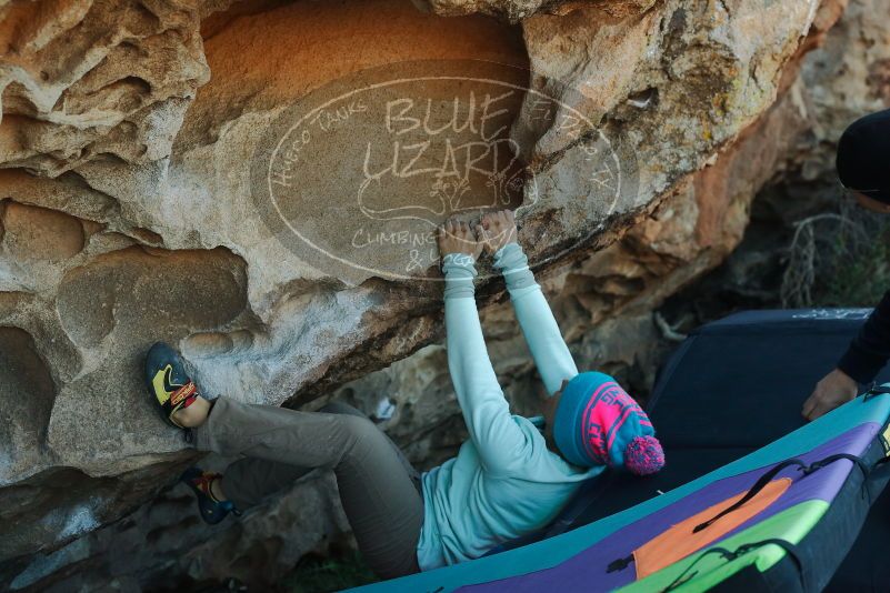 Bouldering in Hueco Tanks on 01/01/2020 with Blue Lizard Climbing and Yoga
Filename: SRM_20200101_1619320.jpg
Aperture: f/4.5
Shutter Speed: 1/320
Body: Canon EOS-1D Mark II
Lens: Canon EF 50mm f/1.8 II