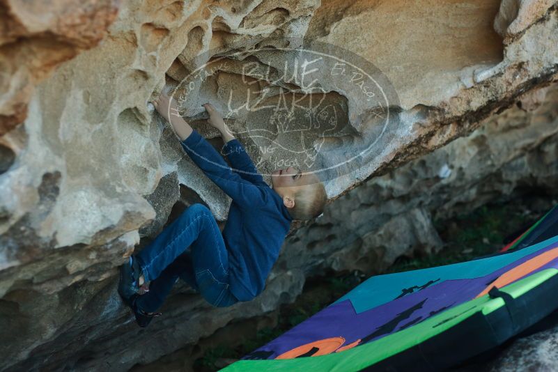 Bouldering in Hueco Tanks on 01/01/2020 with Blue Lizard Climbing and Yoga
Filename: SRM_20200101_1631020.jpg
Aperture: f/2.8
Shutter Speed: 1/250
Body: Canon EOS-1D Mark II
Lens: Canon EF 50mm f/1.8 II