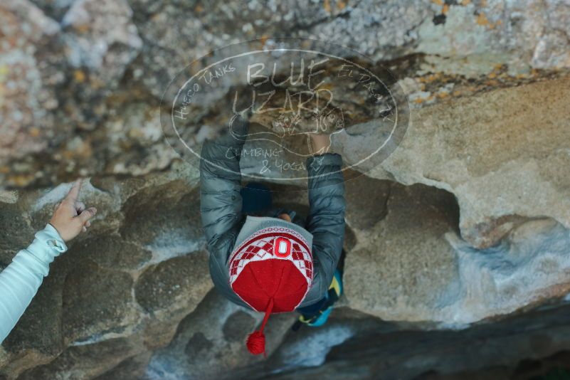 Bouldering in Hueco Tanks on 01/01/2020 with Blue Lizard Climbing and Yoga
Filename: SRM_20200101_1640590.jpg
Aperture: f/3.5
Shutter Speed: 1/250
Body: Canon EOS-1D Mark II
Lens: Canon EF 50mm f/1.8 II