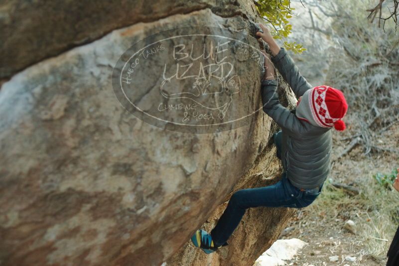 Bouldering in Hueco Tanks on 01/01/2020 with Blue Lizard Climbing and Yoga

Filename: SRM_20200101_1746470.jpg
Aperture: f/2.5
Shutter Speed: 1/250
Body: Canon EOS-1D Mark II
Lens: Canon EF 50mm f/1.8 II