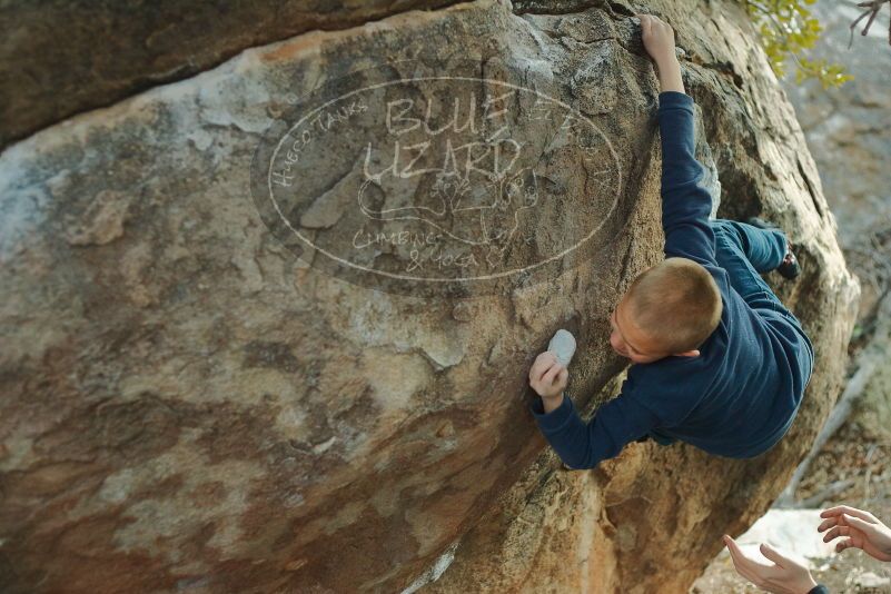 Bouldering in Hueco Tanks on 01/01/2020 with Blue Lizard Climbing and Yoga
Filename: SRM_20200101_1750170.jpg
Aperture: f/2.8
Shutter Speed: 1/200
Body: Canon EOS-1D Mark II
Lens: Canon EF 50mm f/1.8 II