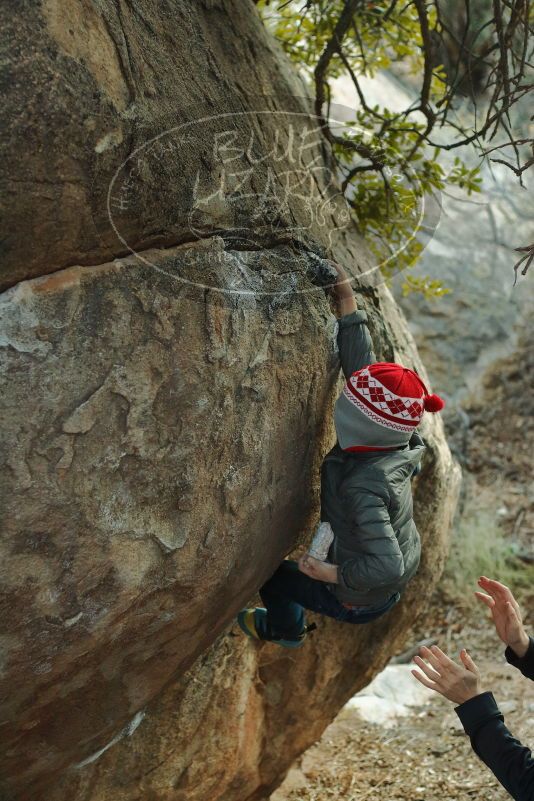 Bouldering in Hueco Tanks on 01/01/2020 with Blue Lizard Climbing and Yoga
Filename: SRM_20200101_1751171.jpg
Aperture: f/3.2
Shutter Speed: 1/200
Body: Canon EOS-1D Mark II
Lens: Canon EF 50mm f/1.8 II