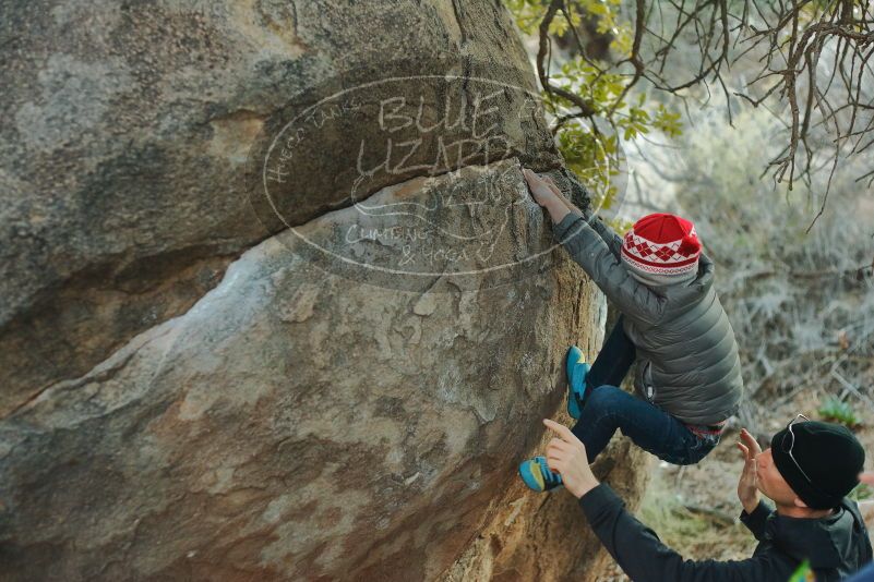 Bouldering in Hueco Tanks on 01/01/2020 with Blue Lizard Climbing and Yoga
Filename: SRM_20200101_1751530.jpg
Aperture: f/2.8
Shutter Speed: 1/200
Body: Canon EOS-1D Mark II
Lens: Canon EF 50mm f/1.8 II
