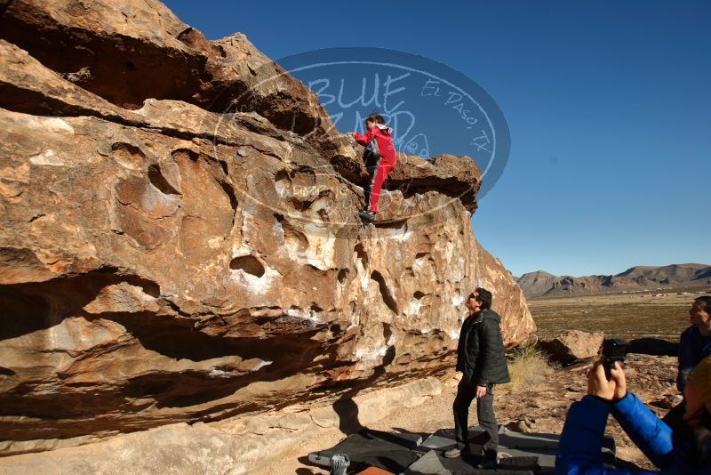 Bouldering in Hueco Tanks on 01/03/2020 with Blue Lizard Climbing and Yoga
Filename: SRM_20200103_1043490.jpg
Aperture: f/4.5
Shutter Speed: 1/400
Body: Canon EOS-1D Mark II
Lens: Canon EF 16-35mm f/2.8 L