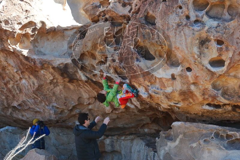 Bouldering in Hueco Tanks on 01/03/2020 with Blue Lizard Climbing and Yoga
Filename: SRM_20200103_1147310.jpg
Aperture: f/5.0
Shutter Speed: 1/250
Body: Canon EOS-1D Mark II
Lens: Canon EF 50mm f/1.8 II