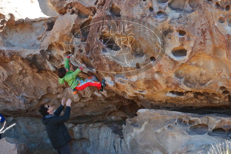 Bouldering in Hueco Tanks on 01/03/2020 with Blue Lizard Climbing and Yoga

Filename: SRM_20200103_1147350.jpg
Aperture: f/5.0
Shutter Speed: 1/250
Body: Canon EOS-1D Mark II
Lens: Canon EF 50mm f/1.8 II
