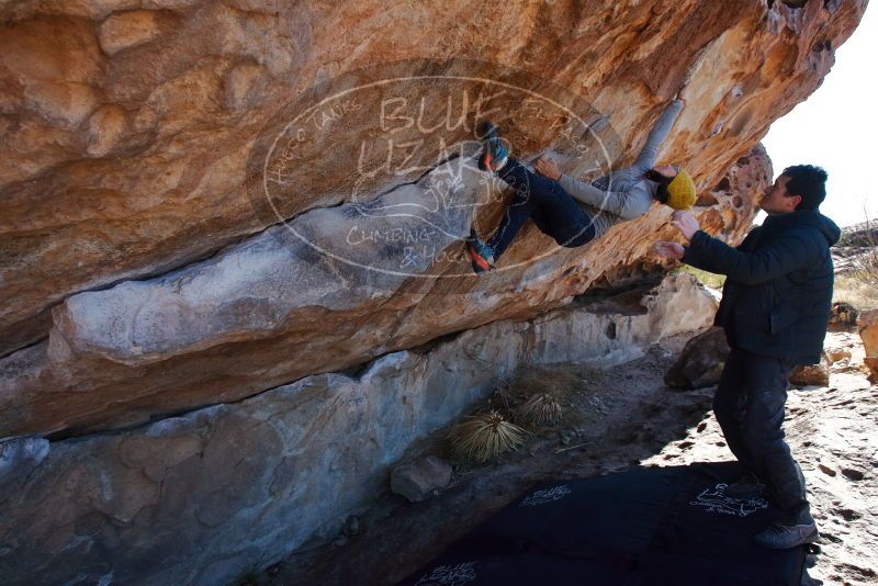 Bouldering in Hueco Tanks on 01/03/2020 with Blue Lizard Climbing and Yoga

Filename: SRM_20200103_1304200.jpg
Aperture: f/6.3
Shutter Speed: 1/320
Body: Canon EOS-1D Mark II
Lens: Canon EF 16-35mm f/2.8 L