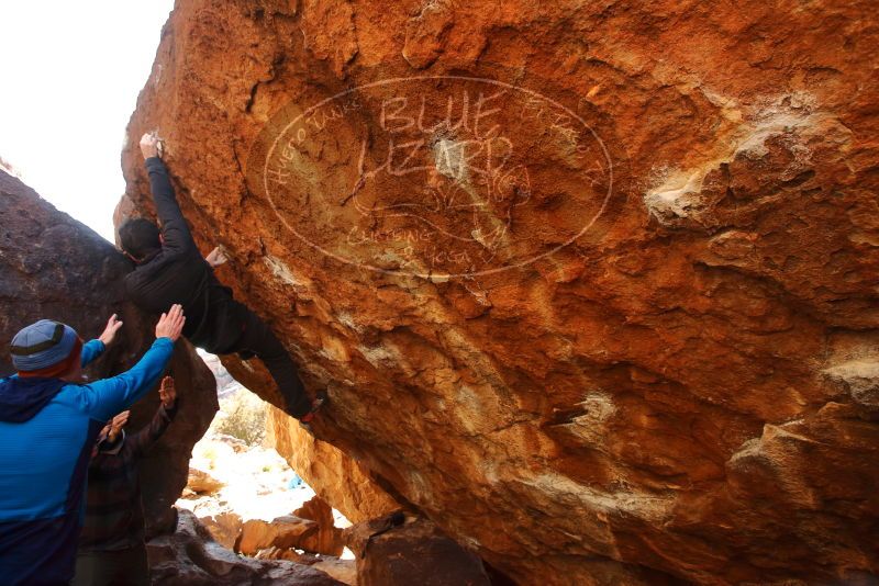 Bouldering in Hueco Tanks on 01/03/2020 with Blue Lizard Climbing and Yoga
Filename: SRM_20200103_1525240.jpg
Aperture: f/5.0
Shutter Speed: 1/250
Body: Canon EOS-1D Mark II
Lens: Canon EF 16-35mm f/2.8 L