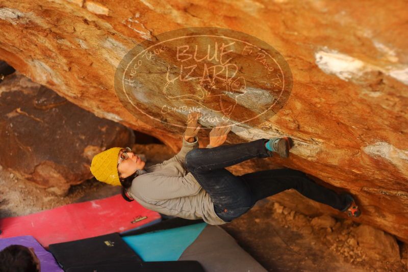 Bouldering in Hueco Tanks on 01/03/2020 with Blue Lizard Climbing and Yoga
Filename: SRM_20200103_1610280.jpg
Aperture: f/2.8
Shutter Speed: 1/250
Body: Canon EOS-1D Mark II
Lens: Canon EF 50mm f/1.8 II