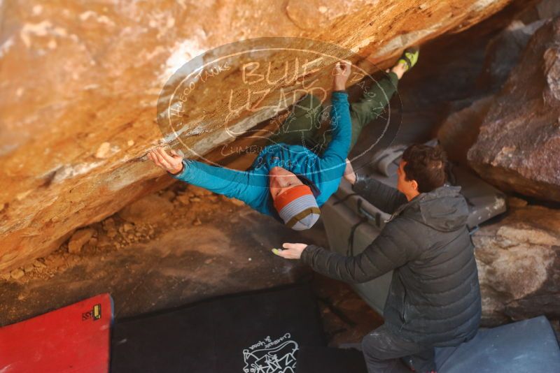 Bouldering in Hueco Tanks on 01/03/2020 with Blue Lizard Climbing and Yoga
Filename: SRM_20200103_1619451.jpg
Aperture: f/2.5
Shutter Speed: 1/250
Body: Canon EOS-1D Mark II
Lens: Canon EF 50mm f/1.8 II