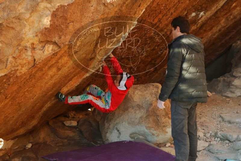 Bouldering in Hueco Tanks on 01/03/2020 with Blue Lizard Climbing and Yoga
Filename: SRM_20200103_1712500.jpg
Aperture: f/4.5
Shutter Speed: 1/320
Body: Canon EOS-1D Mark II
Lens: Canon EF 50mm f/1.8 II