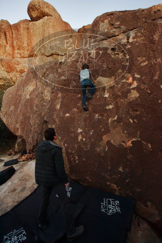 Bouldering in Hueco Tanks on 01/03/2020 with Blue Lizard Climbing and Yoga

Filename: SRM_20200103_1825370.jpg
Aperture: f/3.5
Shutter Speed: 1/200
Body: Canon EOS-1D Mark II
Lens: Canon EF 16-35mm f/2.8 L