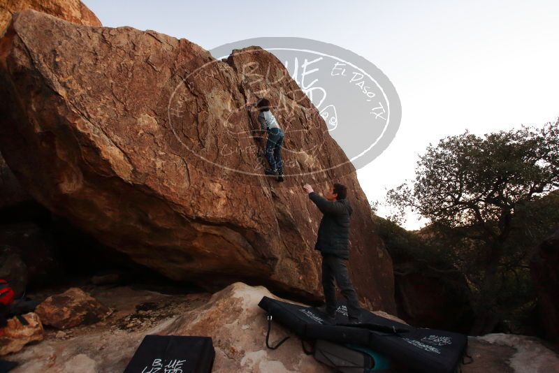 Bouldering in Hueco Tanks on 01/03/2020 with Blue Lizard Climbing and Yoga
Filename: SRM_20200103_1829320.jpg
Aperture: f/3.5
Shutter Speed: 1/125
Body: Canon EOS-1D Mark II
Lens: Canon EF 16-35mm f/2.8 L
