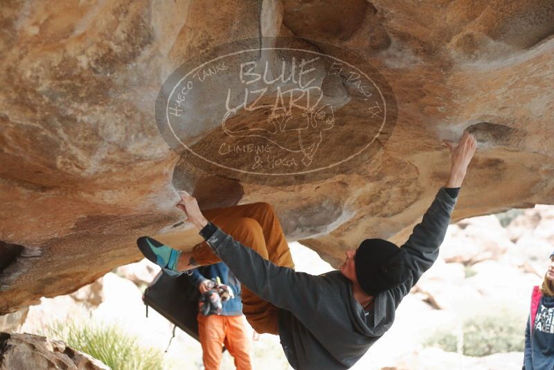 Bouldering in Hueco Tanks on 01/02/2020 with Blue Lizard Climbing and Yoga

Filename: SRM_20200102_1112310.jpg
Aperture: f/2.8
Shutter Speed: 1/250
Body: Canon EOS-1D Mark II
Lens: Canon EF 50mm f/1.8 II
