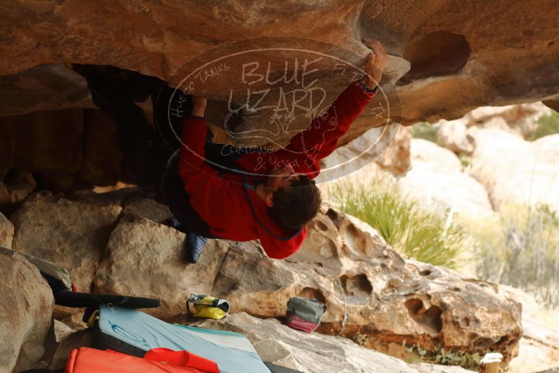 Bouldering in Hueco Tanks on 01/02/2020 with Blue Lizard Climbing and Yoga

Filename: SRM_20200102_1122440.jpg
Aperture: f/3.2
Shutter Speed: 1/250
Body: Canon EOS-1D Mark II
Lens: Canon EF 50mm f/1.8 II