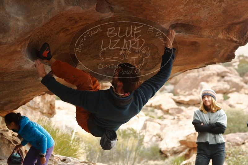 Bouldering in Hueco Tanks on 01/02/2020 with Blue Lizard Climbing and Yoga
Filename: SRM_20200102_1127110.jpg
Aperture: f/3.2
Shutter Speed: 1/250
Body: Canon EOS-1D Mark II
Lens: Canon EF 50mm f/1.8 II