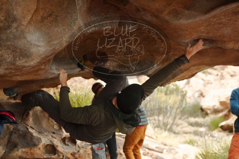 Bouldering in Hueco Tanks on 01/02/2020 with Blue Lizard Climbing and Yoga
Filename: SRM_20200102_1136350.jpg
Aperture: f/3.2
Shutter Speed: 1/250
Body: Canon EOS-1D Mark II
Lens: Canon EF 50mm f/1.8 II