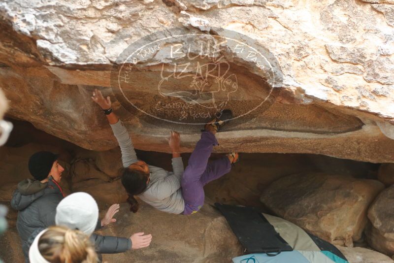 Bouldering in Hueco Tanks on 01/02/2020 with Blue Lizard Climbing and Yoga
Filename: SRM_20200102_1206050.jpg
Aperture: f/3.2
Shutter Speed: 1/250
Body: Canon EOS-1D Mark II
Lens: Canon EF 50mm f/1.8 II