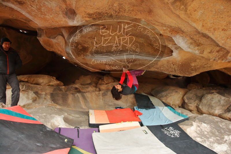 Bouldering in Hueco Tanks on 01/02/2020 with Blue Lizard Climbing and Yoga
Filename: SRM_20200102_1211230.jpg
Aperture: f/3.5
Shutter Speed: 1/250
Body: Canon EOS-1D Mark II
Lens: Canon EF 16-35mm f/2.8 L