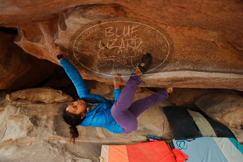 Bouldering in Hueco Tanks on 01/02/2020 with Blue Lizard Climbing and Yoga
Filename: SRM_20200102_1214570.jpg
Aperture: f/3.5
Shutter Speed: 1/250
Body: Canon EOS-1D Mark II
Lens: Canon EF 16-35mm f/2.8 L