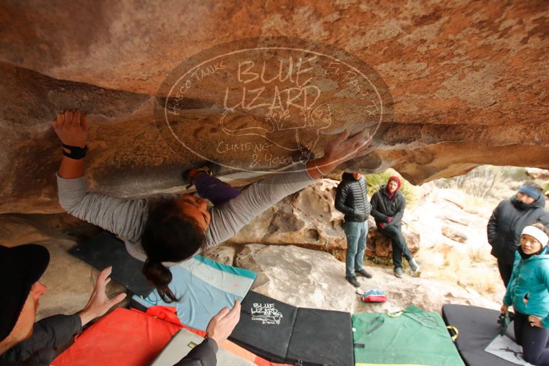 Bouldering in Hueco Tanks on 01/02/2020 with Blue Lizard Climbing and Yoga
Filename: SRM_20200102_1233211.jpg
Aperture: f/4.5
Shutter Speed: 1/250
Body: Canon EOS-1D Mark II
Lens: Canon EF 16-35mm f/2.8 L
