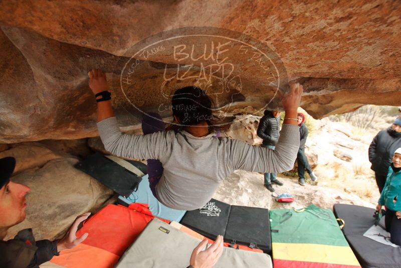 Bouldering in Hueco Tanks on 01/02/2020 with Blue Lizard Climbing and Yoga
Filename: SRM_20200102_1233240.jpg
Aperture: f/4.5
Shutter Speed: 1/250
Body: Canon EOS-1D Mark II
Lens: Canon EF 16-35mm f/2.8 L