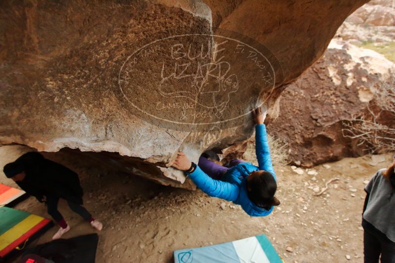 Bouldering in Hueco Tanks on 01/02/2020 with Blue Lizard Climbing and Yoga
Filename: SRM_20200102_1444160.jpg
Aperture: f/4.0
Shutter Speed: 1/250
Body: Canon EOS-1D Mark II
Lens: Canon EF 16-35mm f/2.8 L