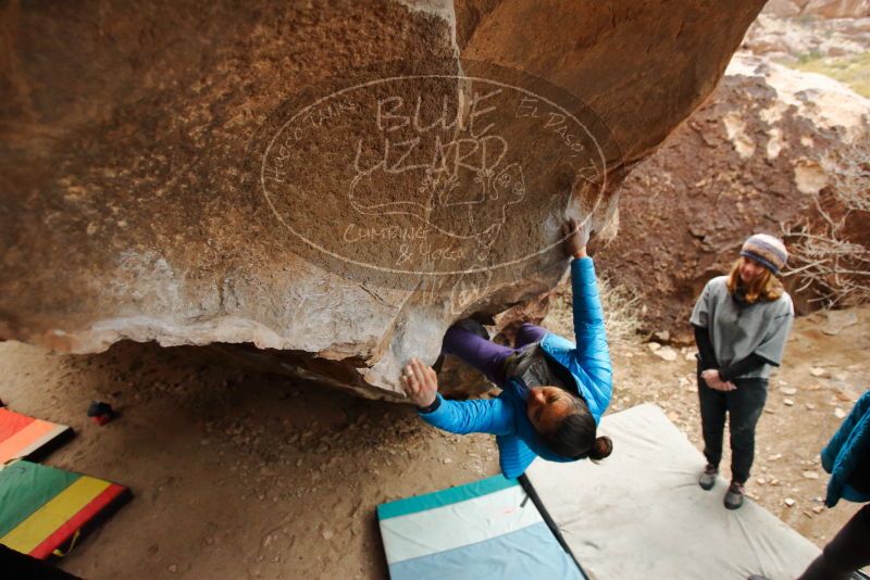 Bouldering in Hueco Tanks on 01/02/2020 with Blue Lizard Climbing and Yoga

Filename: SRM_20200102_1453310.jpg
Aperture: f/4.0
Shutter Speed: 1/250
Body: Canon EOS-1D Mark II
Lens: Canon EF 16-35mm f/2.8 L