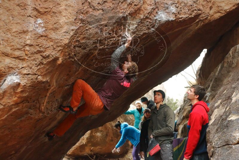 Bouldering in Hueco Tanks on 01/02/2020 with Blue Lizard Climbing and Yoga

Filename: SRM_20200102_1459430.jpg
Aperture: f/3.5
Shutter Speed: 1/250
Body: Canon EOS-1D Mark II
Lens: Canon EF 50mm f/1.8 II