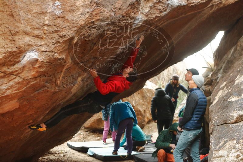 Bouldering in Hueco Tanks on 01/02/2020 with Blue Lizard Climbing and Yoga

Filename: SRM_20200102_1513271.jpg
Aperture: f/3.2
Shutter Speed: 1/250
Body: Canon EOS-1D Mark II
Lens: Canon EF 50mm f/1.8 II