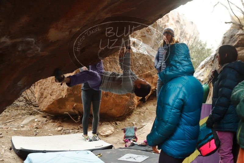 Bouldering in Hueco Tanks on 01/02/2020 with Blue Lizard Climbing and Yoga

Filename: SRM_20200102_1515441.jpg
Aperture: f/3.5
Shutter Speed: 1/250
Body: Canon EOS-1D Mark II
Lens: Canon EF 50mm f/1.8 II