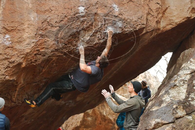 Bouldering in Hueco Tanks on 01/02/2020 with Blue Lizard Climbing and Yoga
Filename: SRM_20200102_1519280.jpg
Aperture: f/3.5
Shutter Speed: 1/250
Body: Canon EOS-1D Mark II
Lens: Canon EF 50mm f/1.8 II