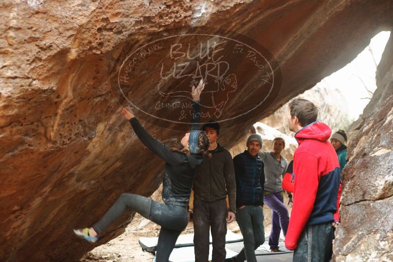Bouldering in Hueco Tanks on 01/02/2020 with Blue Lizard Climbing and Yoga
Filename: SRM_20200102_1550531.jpg
Aperture: f/3.2
Shutter Speed: 1/200
Body: Canon EOS-1D Mark II
Lens: Canon EF 50mm f/1.8 II
