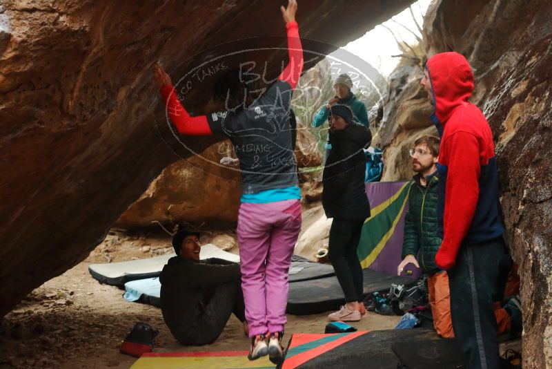 Bouldering in Hueco Tanks on 01/02/2020 with Blue Lizard Climbing and Yoga

Filename: SRM_20200102_1552530.jpg
Aperture: f/4.5
Shutter Speed: 1/250
Body: Canon EOS-1D Mark II
Lens: Canon EF 50mm f/1.8 II