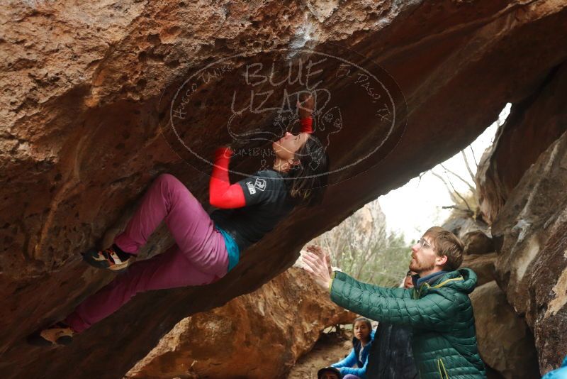 Bouldering in Hueco Tanks on 01/02/2020 with Blue Lizard Climbing and Yoga
Filename: SRM_20200102_1608170.jpg
Aperture: f/4.5
Shutter Speed: 1/250
Body: Canon EOS-1D Mark II
Lens: Canon EF 50mm f/1.8 II