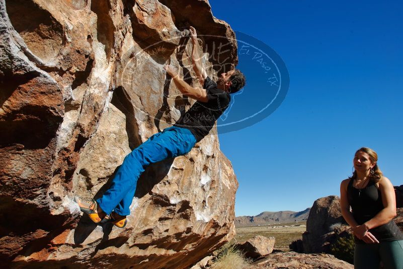 Bouldering in Hueco Tanks on 01/05/2020 with Blue Lizard Climbing and Yoga
Filename: SRM_20200105_1111090.jpg
Aperture: f/8.0
Shutter Speed: 1/250
Body: Canon EOS-1D Mark II
Lens: Canon EF 16-35mm f/2.8 L