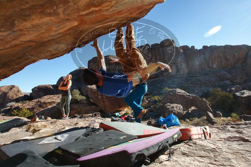 Bouldering in Hueco Tanks on 01/05/2020 with Blue Lizard Climbing and Yoga
Filename: SRM_20200105_1119340.jpg
Aperture: f/8.0
Shutter Speed: 1/320
Body: Canon EOS-1D Mark II
Lens: Canon EF 16-35mm f/2.8 L