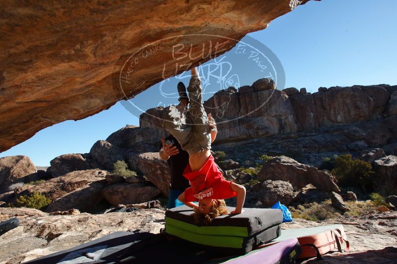 Bouldering in Hueco Tanks on 01/05/2020 with Blue Lizard Climbing and Yoga

Filename: SRM_20200105_1122090.jpg
Aperture: f/8.0
Shutter Speed: 1/320
Body: Canon EOS-1D Mark II
Lens: Canon EF 16-35mm f/2.8 L