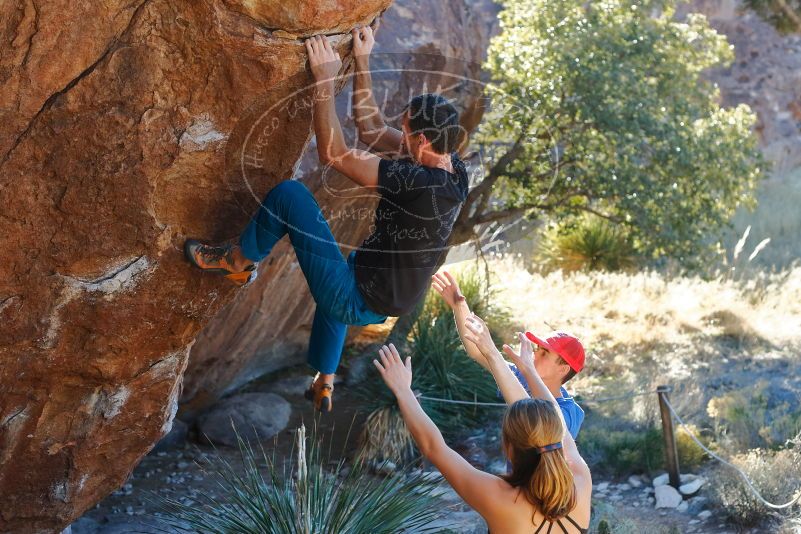 Bouldering in Hueco Tanks on 01/05/2020 with Blue Lizard Climbing and Yoga

Filename: SRM_20200105_1606321.jpg
Aperture: f/4.0
Shutter Speed: 1/250
Body: Canon EOS-1D Mark II
Lens: Canon EF 50mm f/1.8 II