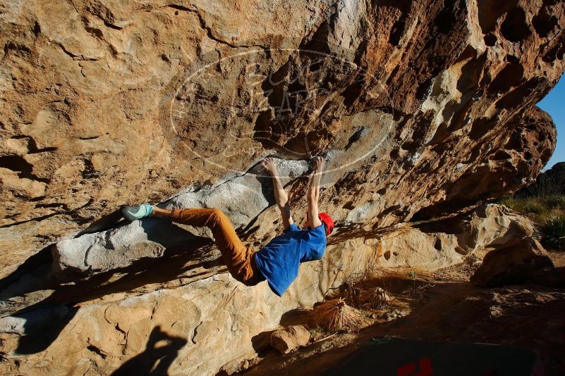 Bouldering in Hueco Tanks on 01/05/2020 with Blue Lizard Climbing and Yoga
Filename: SRM_20200105_1654580.jpg
Aperture: f/9.0
Shutter Speed: 1/250
Body: Canon EOS-1D Mark II
Lens: Canon EF 16-35mm f/2.8 L