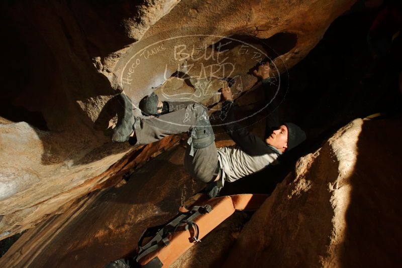 Bouldering in Hueco Tanks on 01/04/2020 with Blue Lizard Climbing and Yoga

Filename: SRM_20200104_1044130.jpg
Aperture: f/5.6
Shutter Speed: 1/250
Body: Canon EOS-1D Mark II
Lens: Canon EF 16-35mm f/2.8 L