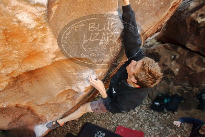 Bouldering in Hueco Tanks on 01/04/2020 with Blue Lizard Climbing and Yoga
Filename: SRM_20200104_1633500.jpg
Aperture: f/4.0
Shutter Speed: 1/250
Body: Canon EOS-1D Mark II
Lens: Canon EF 16-35mm f/2.8 L