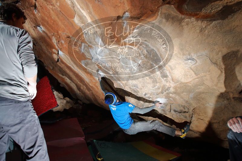 Bouldering in Hueco Tanks on 01/04/2020 with Blue Lizard Climbing and Yoga

Filename: SRM_20200104_1706180.jpg
Aperture: f/5.6
Shutter Speed: 1/250
Body: Canon EOS-1D Mark II
Lens: Canon EF 16-35mm f/2.8 L